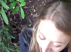Sweet Blonde Teen Gifting Her Bf With A Blowjob Outdoor